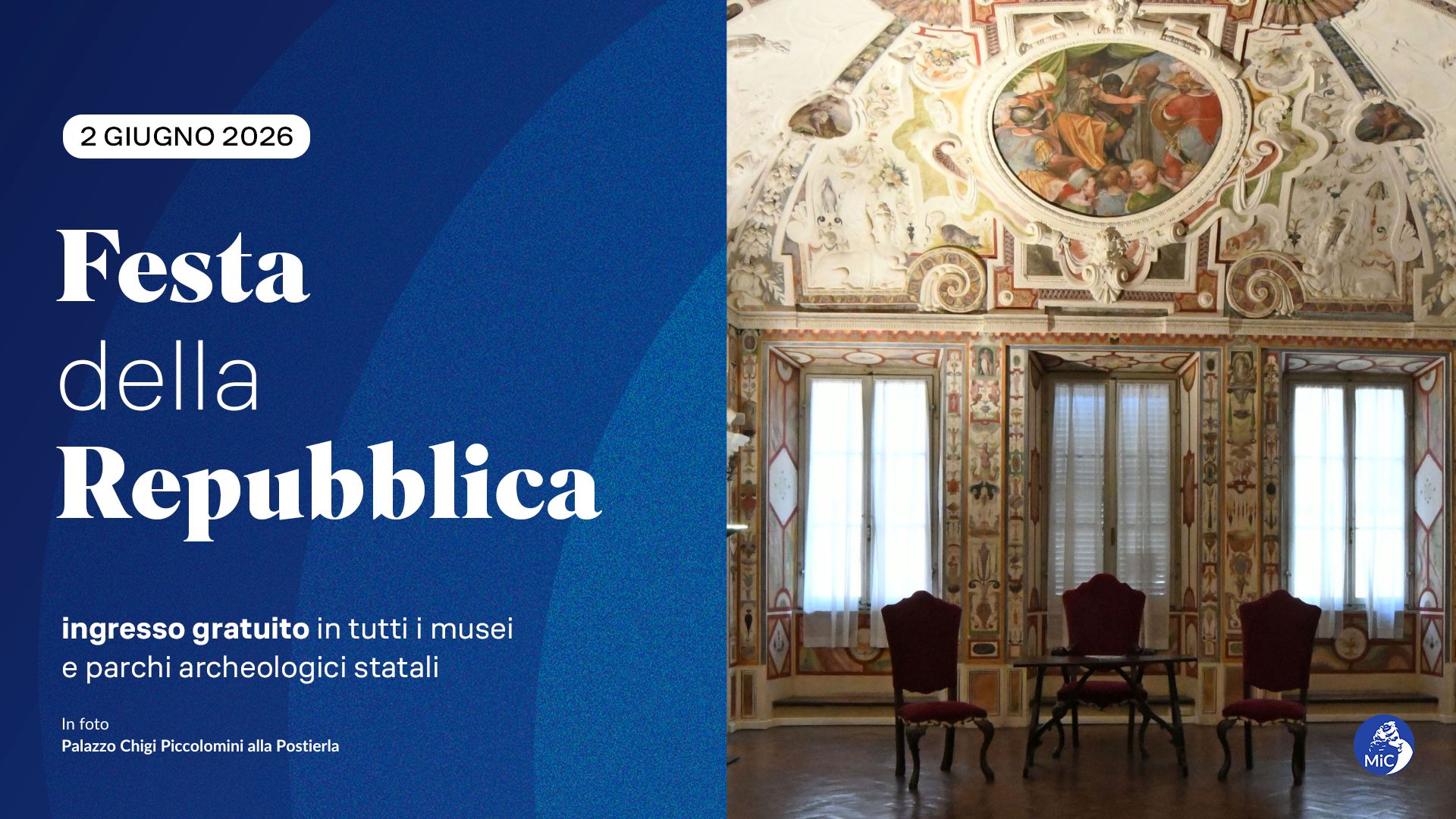 2 giugno 2026: Festa della Repubblica I Palazzo Chigi Piccolomini alla Postierla
